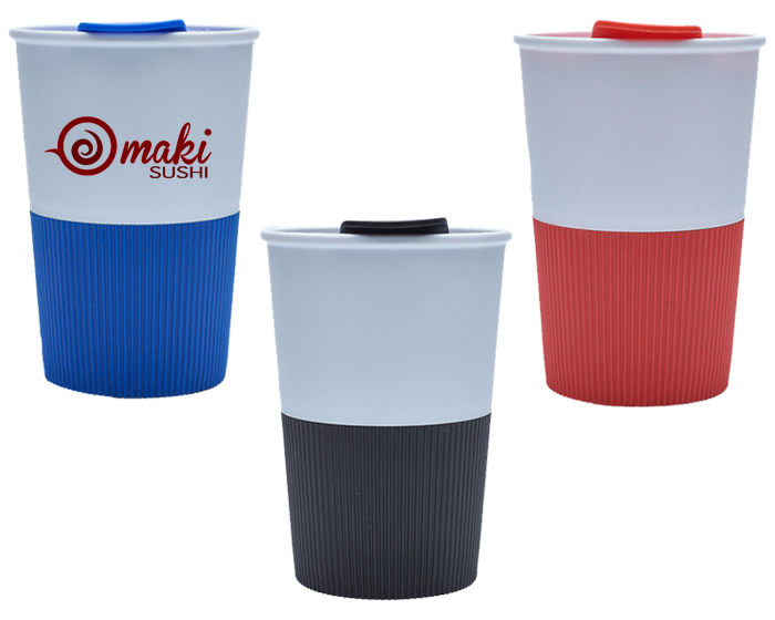 VASO DE PLASTICO CON TAPA DE PRESION Y VALVULA DE SEGURIDAD C747
